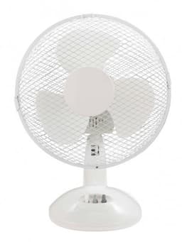 Bordsfläkt i klassisk design, Oscillerande, 26 cm, Vit