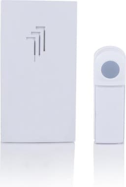Byron DB411E trådløs dørklokke + plug-in-modtager, 50 m rækkevidde, hvid