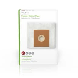 Nedis Støvsugepose- | 4 stk. | Syntetisk | Mest solgt for: Philips | Hvit