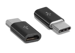 MicroUSB-B till USB-C adapter, Svart