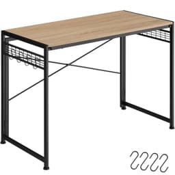 tectake Skrivbord Paterson fällbar 102x51x77cm - Industriellt lätt trä, ek Sonoma