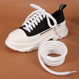 Runda & Tjocka Skosnören, 2-par - 140 cm Svart