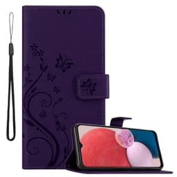 Samsung Galaxy A13 4G lommebokdeksel Blomster (Lilla)