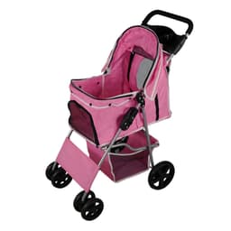 Hundvagn med Regnskydd – Rosa