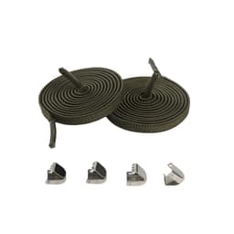 No Tie Flat Shoe lisser Elastiske skolisser med spenne Tre