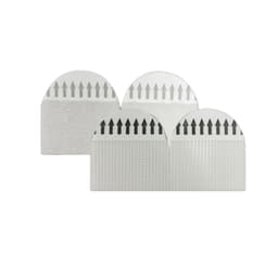 Gjenbrukbare bildeopphengende strips borrelåstape 12-par Hvit 38 x 38 mm
