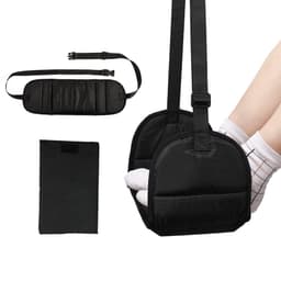 Justerbar kontorfotstøttehengekøye Sort