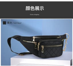 Beskyttet midjeveske med justerbar stropp Sort