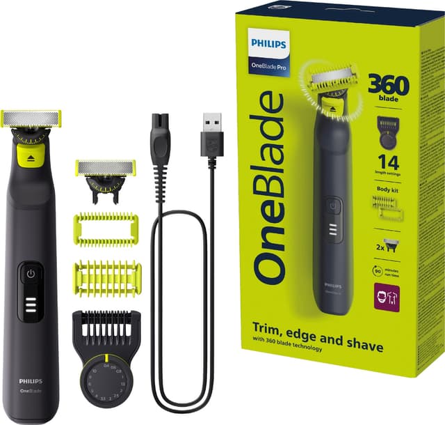Philips OneBlade Pro 360 ansikts- och kroppstrimmer QP6542/15
