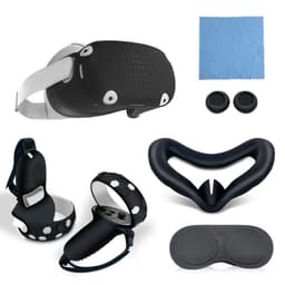 Oculus Quest 2 tilbehør, silikone face Cover, VR shell cover, linse cover etc. Sort