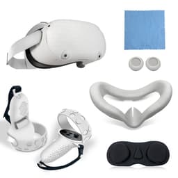 Oculus Quest 2 tilbehør, silikone face Cover, VR shell cover, osv. Hvid