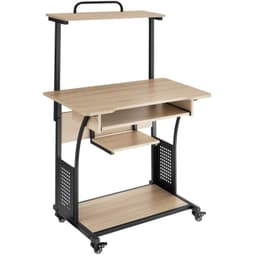 tectake Skrivbord Fife 80x65,5x130,5cm - Industriellt lätt trä, ek Sonoma