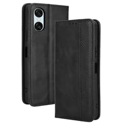 Lompakkoteline Käännettävä Puhelinkotelo Xperia 10 VI - Musta