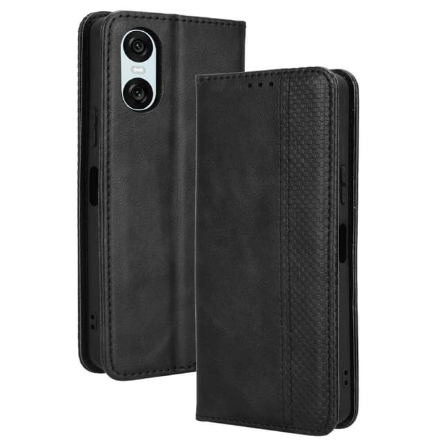 Lompakkoteline Käännettävä Puhelinkotelo Xperia 10 VI - Musta