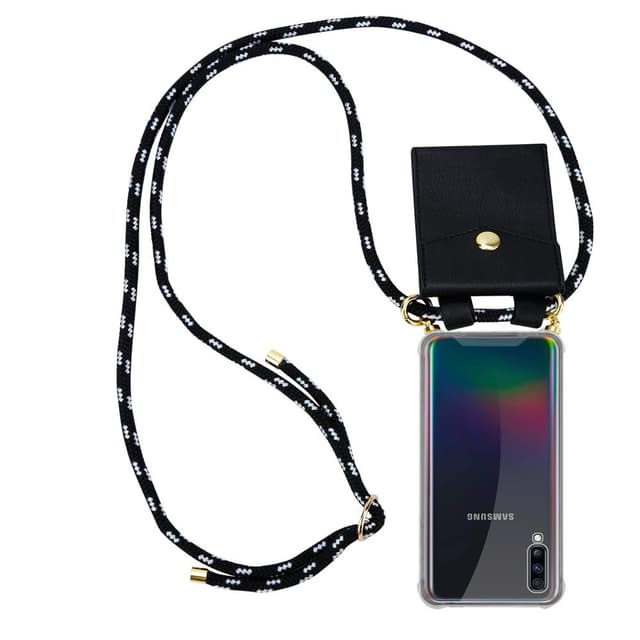 Samsung Galaxy A70 / A70s Skal Fodral Kedja (Svart)