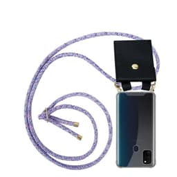 Samsung Galaxy M21 / M30s Skal Fodral Kedja (Lila)