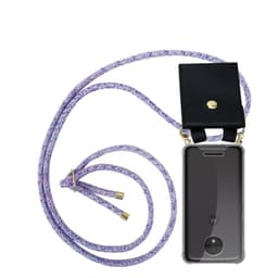 Motorola MOTO C Skal Fodral Kedja (Lila)