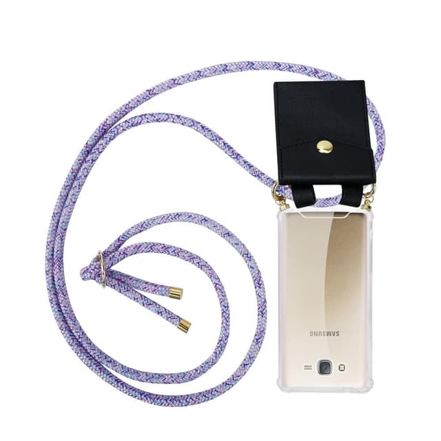 Samsung Galaxy J7 2015 Skal Fodral Kedja (Lila)