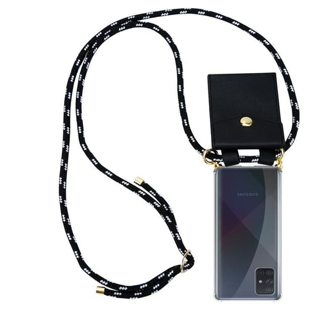 Samsung Galaxy A71 5G Skal Fodral Kedja (Svart)