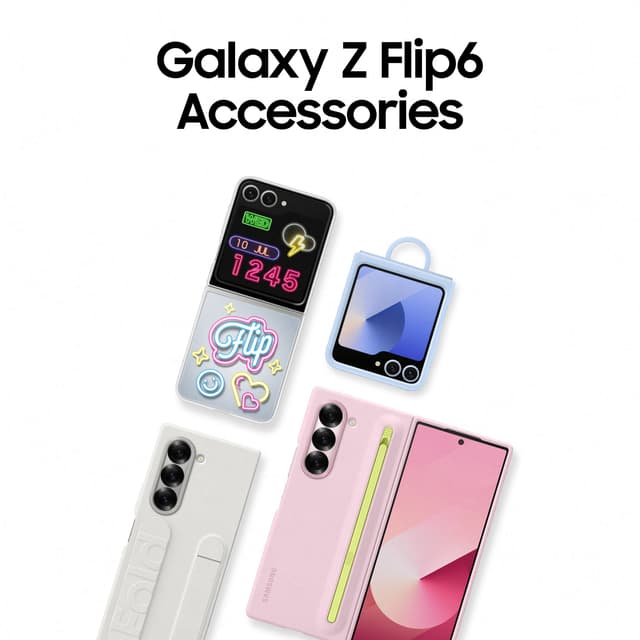 Samsung Galaxy Z Flip6 5G smartphone 12/256GB (silver) - Elgiganten