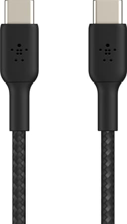 Belkin BoostCharge USB-C till USB-C flätad kabel 15 cm (svart)