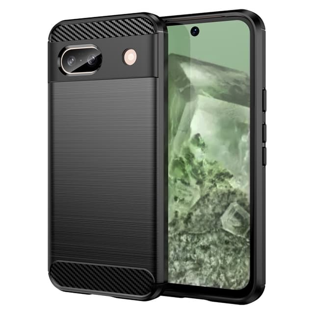 Hiilikuiturakenteinen TPU-kansi Google Pixel 8a  - musta