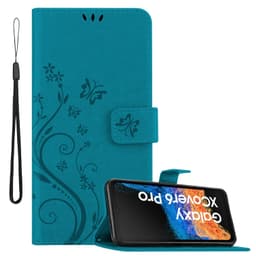Samsung Xcover 6 Pro Suojakuori Lompakkokotelo Kukka