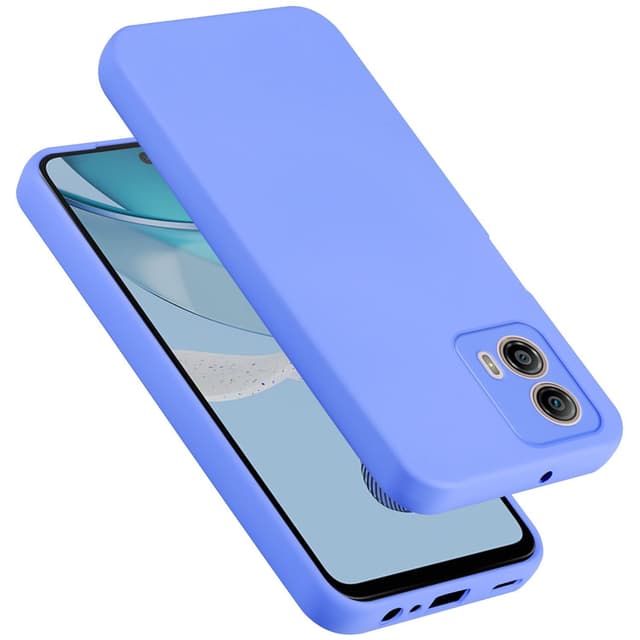 Compatibile con/Sostituzione per Moto G53 5G PU Custodia Protettiva in Pelle di Protezione Slot per Schede Portafoglio Flip Case BYTFG (Blu