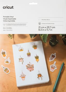 Cricut Printable Vinyl A4-ark tolv-pakning (hvit)