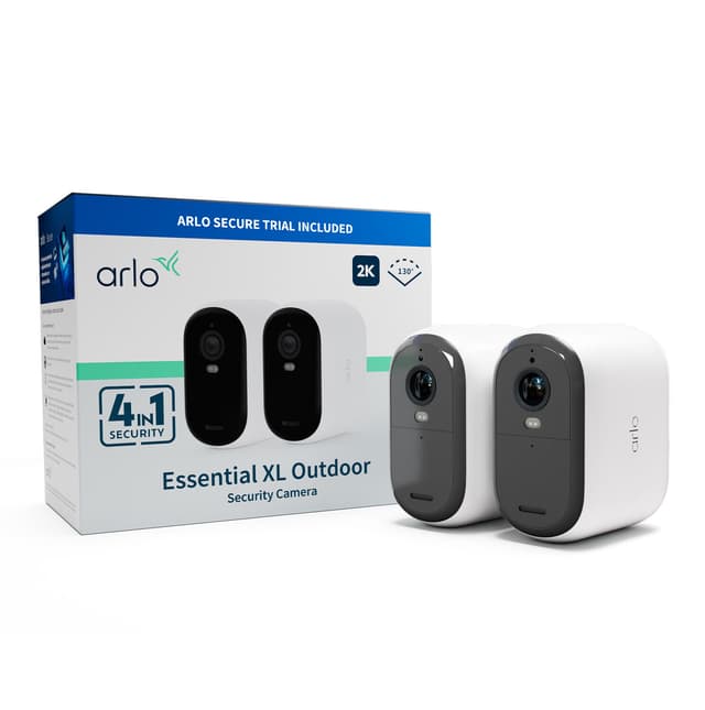 Arlo Essential 2K XL Udendørs sikkerhedskamera (2-pakke)