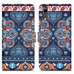 Huawei P20 Suojakuori Lompakkokotelo (Sininen)