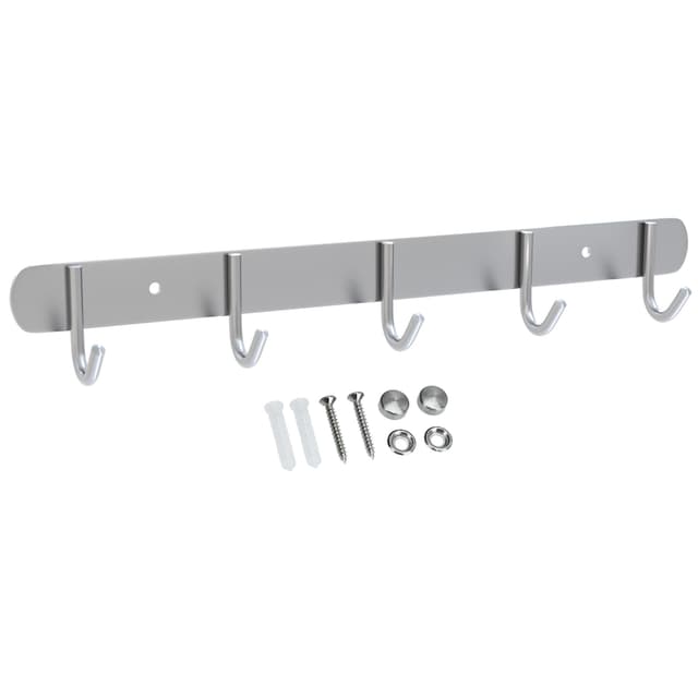 Klädstång Klädkrokar Klädhängare (modell e - 5 krokar)