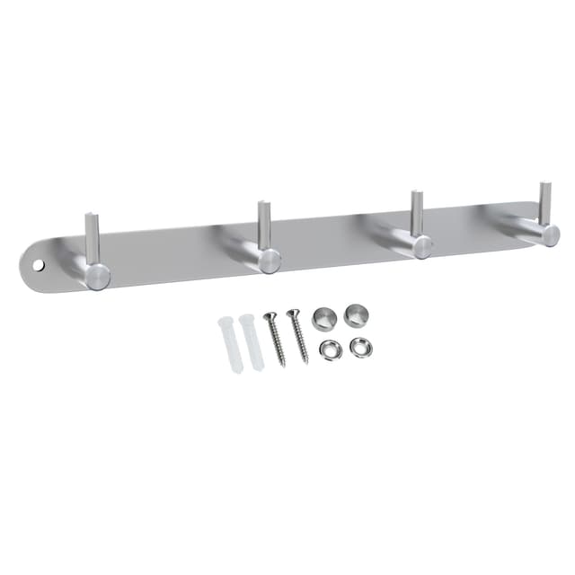 Klädstång Klädkrokar Klädhängare (modell b - 4 krokar)