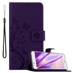 LG K7 2016 lommebokdeksel Blomster deksel (lilla)