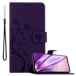 Huawei MATE 20 lommebokdeksel Blomster deksel (lilla)