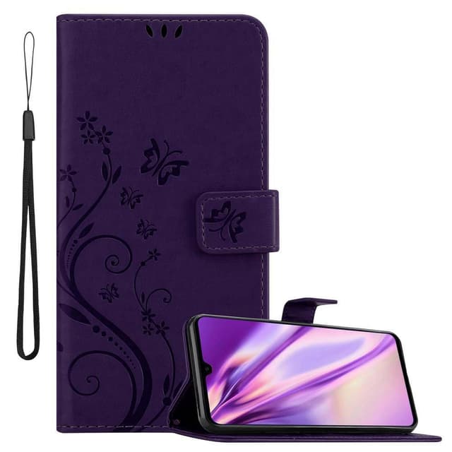 Huawei MATE 20 lommebokdeksel Blomster deksel (lilla)