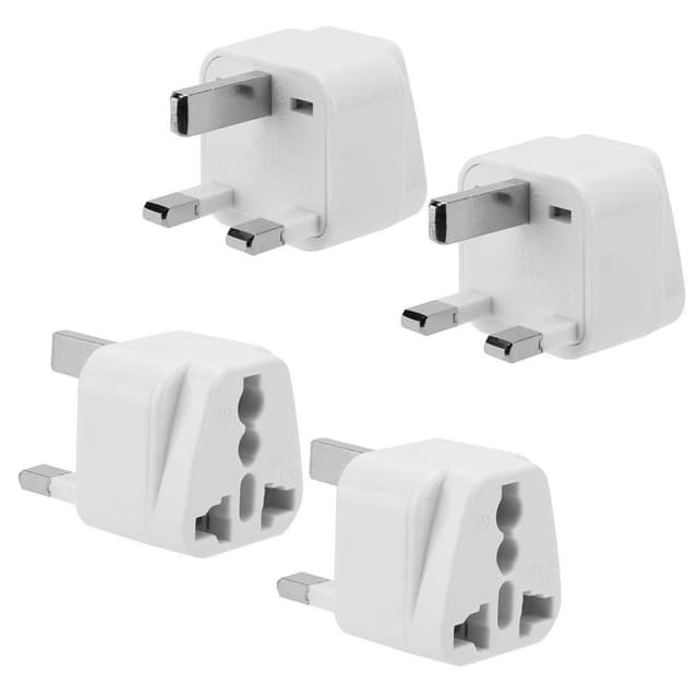 4x Stikkontaktadapter Rejsekonverter (britisk type g)