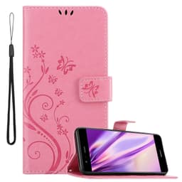 Huawei P10 LITE lommebokdeksel Blomster deksel (rosa)