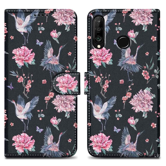Huawei P30 LITE Pungetui Cover Case (Sort)