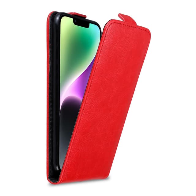 iPhone 14 Suojakuori Lompakkokotelo (Punainen)