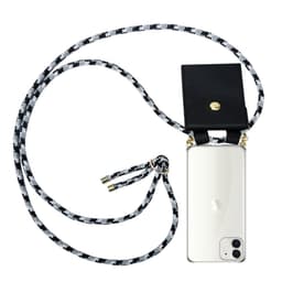iPhone 12 MINI Deksel med Halskjede (grå)