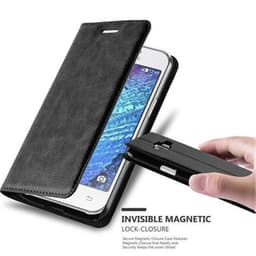 Samsung Galaxy J1 2015 lommebokdeksel deksel (svart)