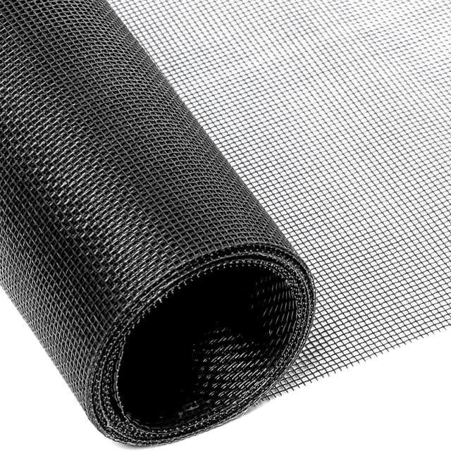 Flugnät Insektsnät Fönsterdörr Fiberglas 150 cm (svart)