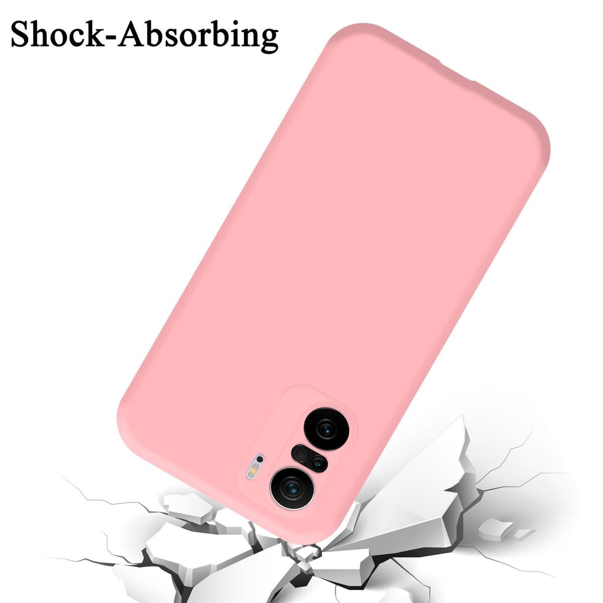 Custodia Xiaomi Mi 11i / Poco F3 Con Laccetto - Cover In Silicone TPU Con Fiori Di Ciliegio - Rosa/Marrone/Trasparente
