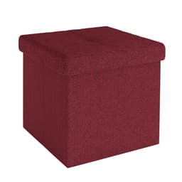 Hopfällbar Sittpall 30x30x30 cm Fotstöd (röd)