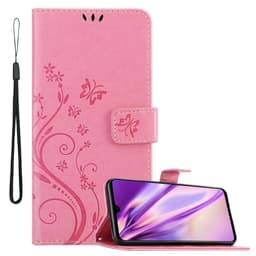 Huawei MATE 20 lommebokdeksel Blomster deksel (rosa)