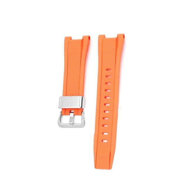 Kellon ranneke hopeisella soljella Casio GST-W300G/GST-W300/GST-S300G/GST-S300 Oranssi