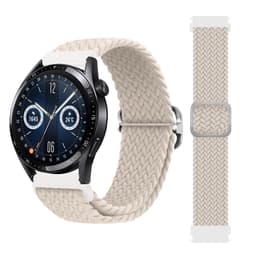 Klokkerem Nylon kompatibel med Huawei, Xiaomi, Garmin, Samsung 20mm Beige