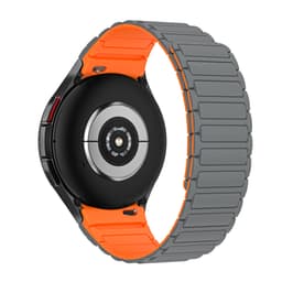 Magneettinen silikoniranneke Samsung Galaxy Watch 4, 4 Classicille Harmaa+oranssi
