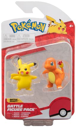 Pokémon actionfigursett to-pakning (Charmander, Pikachu)